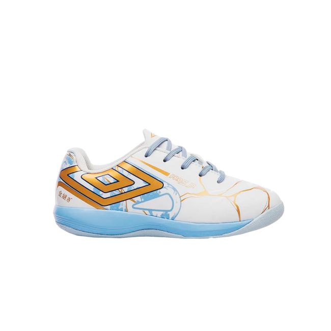 TÊNIS FUTSAL UMBRO PRO 5 KINTSUGI JUVENIL - BCO/AZUL 34