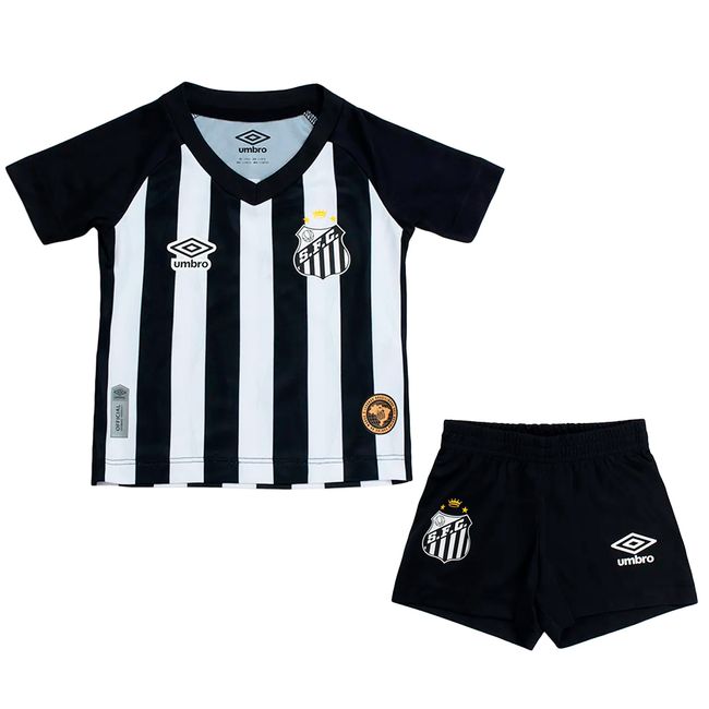KIT INFANTIL UMBRO SANTOS OFICIAL 2 2026 - PTO/BCO 02