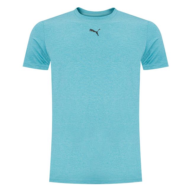 CAMISETA PUMA ESSENTIALS HEATHER CAT MASCULINA - AZUL CLARO  P