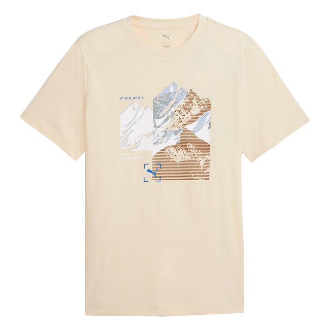 CAMISETA PUMA GRAPHIC MOUNTAIN MASCULINA - AREIA P