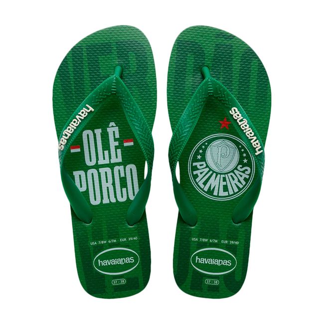 CHINELO HAVAIANAS PALMEIRAS OLÊ PORCO - VERDE 35/6