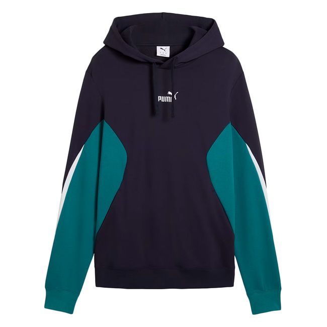 BLUSA DE MOLETOM PUMA ESSENTIALS BLOCK MASCULINA - MARINHO P