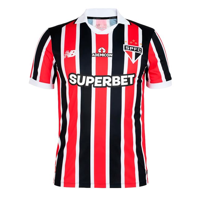 CAMISA NEW BALANCE SÃO PAULO F.C II 2026 MASCULINA - TORCEDOR - VERM/PTO P