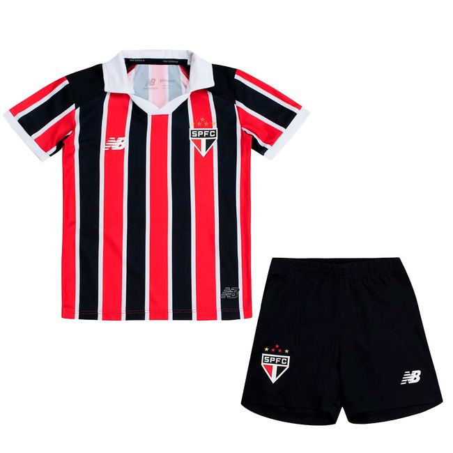 KIT INFANTIL NEW BALANCE SÃO PAULO F.C II 2026 - VERM/PTO 04