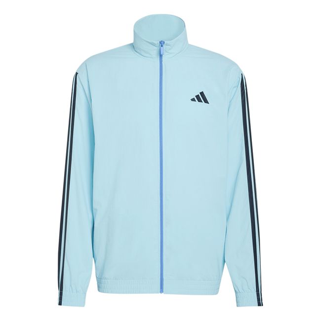 JAQUETA ADIDAS MALHA ESSENTIALS 3S MASCULINA - AZUL CLARO G