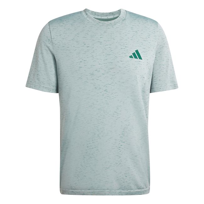 CAMISETA ADIDAS WORKOUT ESSENTIALS MASCULINA - CZA/VDE M