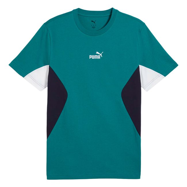CAMISETA PUMA ESSENTIALS BLOCK MASCULINA - VERDE P