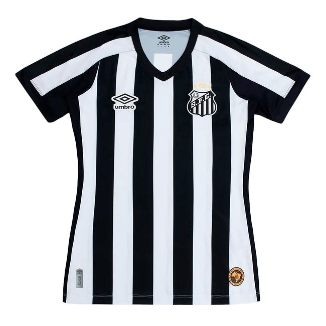 CAMISA UMBRO SANTOS OFICIAL 2 2026 FEMININA - TORCEDORA - PTO/BCO P