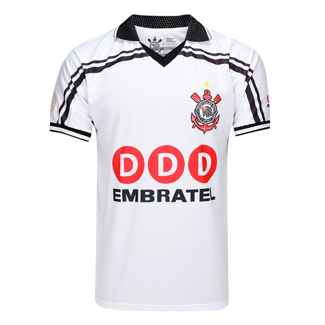 CAMISA POLO COIMBRA CORINTHIANS RETRÔ 1998 DDD MASCULINA - BRANCO P