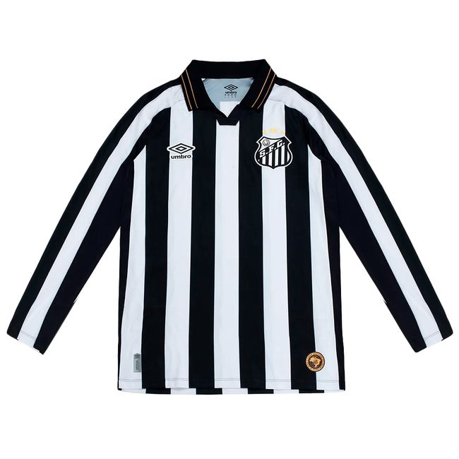 CAMISA UMBRO SANTOS OFICIAL 2 2026 MASCULINA - TORCEDOR ML - PTO/BCO P
