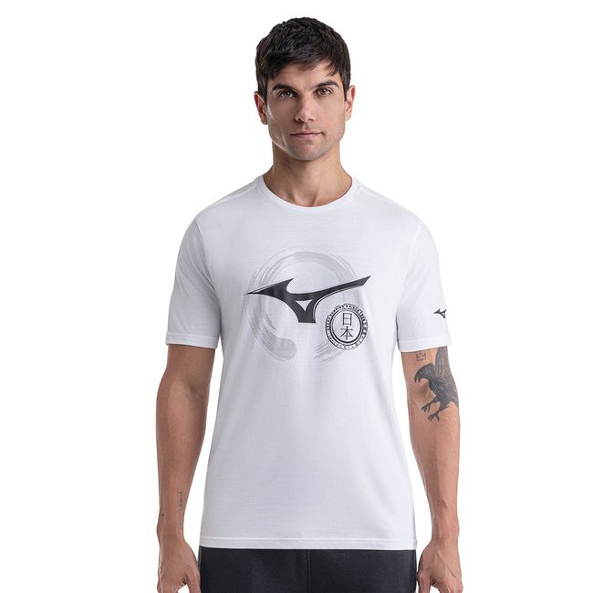 CAMISETA MIZUNO STAMP 2 MASCULINA - BRANCO M