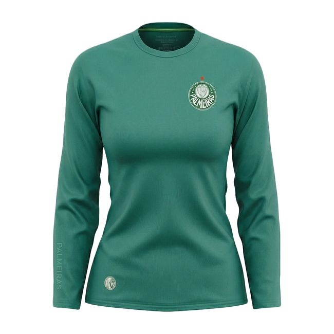 CAMISA BETEL PALMEIRAS 1914 UV50 FEMININA - ML - VERDE G