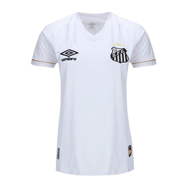 CAMISA UMBRO SANTOS OFICIAL 1 2026 FEMININA - TORCEDORA - BCO/DOUR P