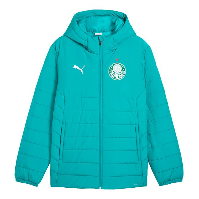 JAQUETA PUMA PALMEIRAS TRAINING PADDED 26 MASCULINA - VERDE AGUA  P