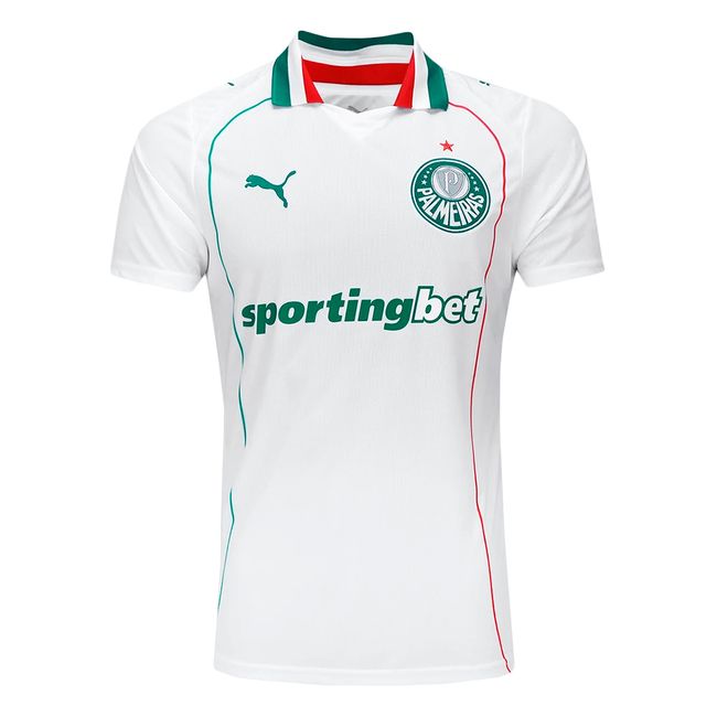 CAMISA PUMA PALMEIRAS II 2026 MASCULINA - TORCEDOR - BCO/VDE P