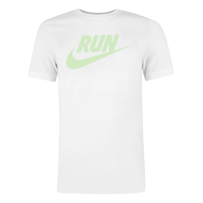CAMISETA NIKE RUN SWOOSH MASCULINA - BCO/LIMAO P