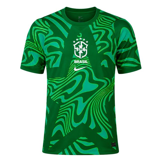 CAMISA DE GOLEIRO NIKE BRASIL I 2026 MASCULINA - TORCEDOR PRO - VERDE P