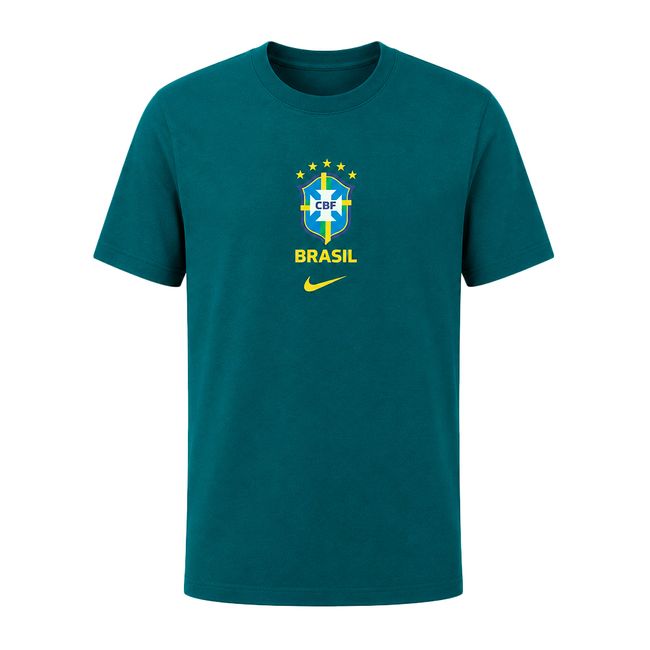 CAMISETA NIKE BRASIL CREST JUVENIL - VERDE P