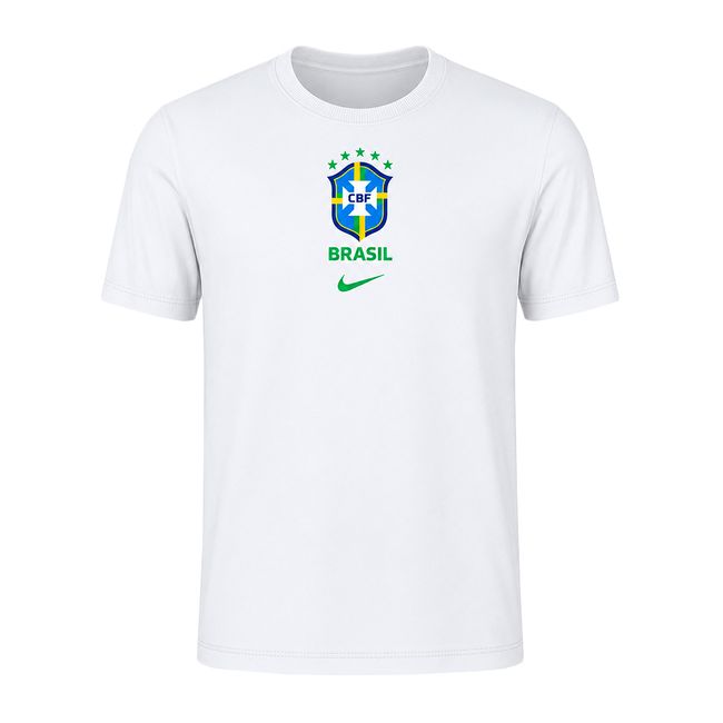 CAMISETA NIKE BRASIL CREST JUVENIL - BRANCO P