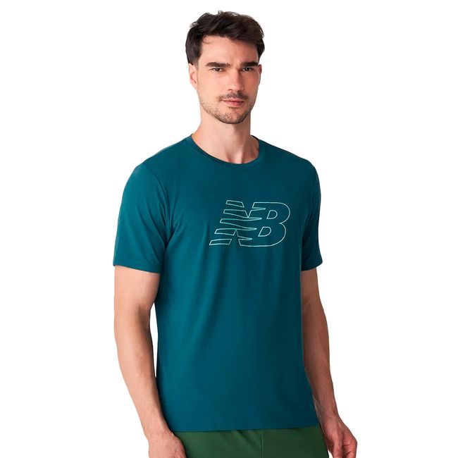 CAMISETA NEW BALANCE ATHLETICS GRAPHIC MASCULINA - VERDE GG