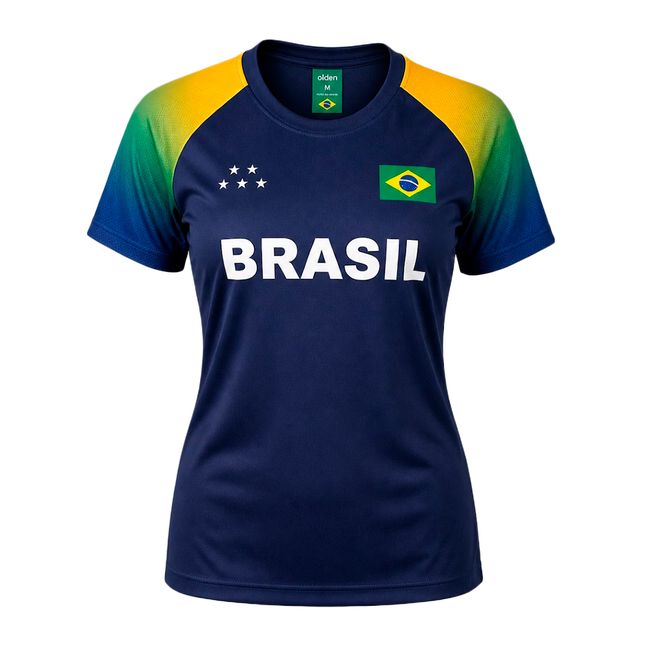 CAMISETA BRAZILINE BRASIL AMAZÔNICA FEMININA - AZUL P