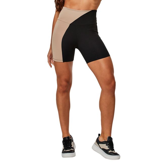 SHORT VESTEM BICOLOR ISIS FEMININO - PRETO P