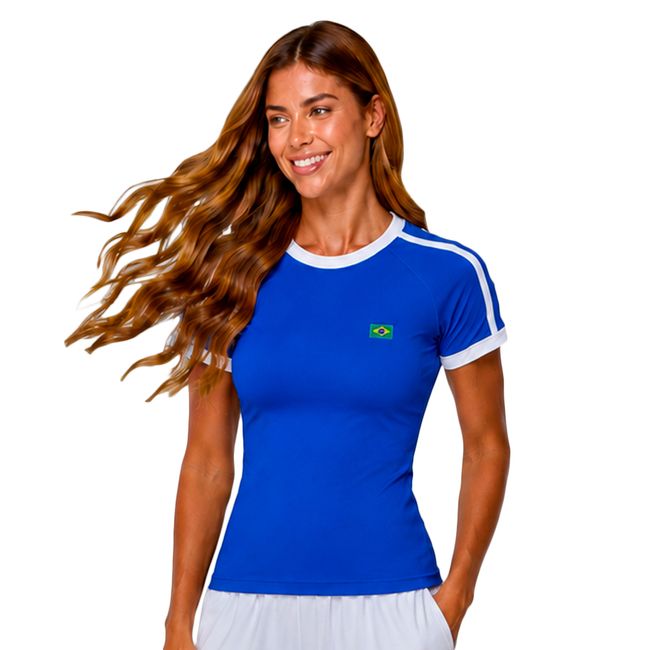 CAMISETA VESTEM BRASIL COPA FEMININA - ROYAL P
