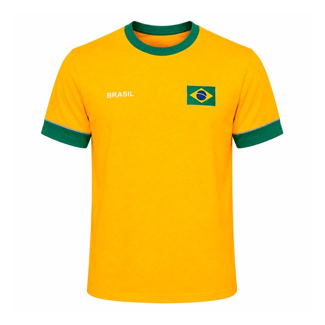 CAMISETA BRAZILINE BRASIL SAGA INFANTIL - AMARELO 10