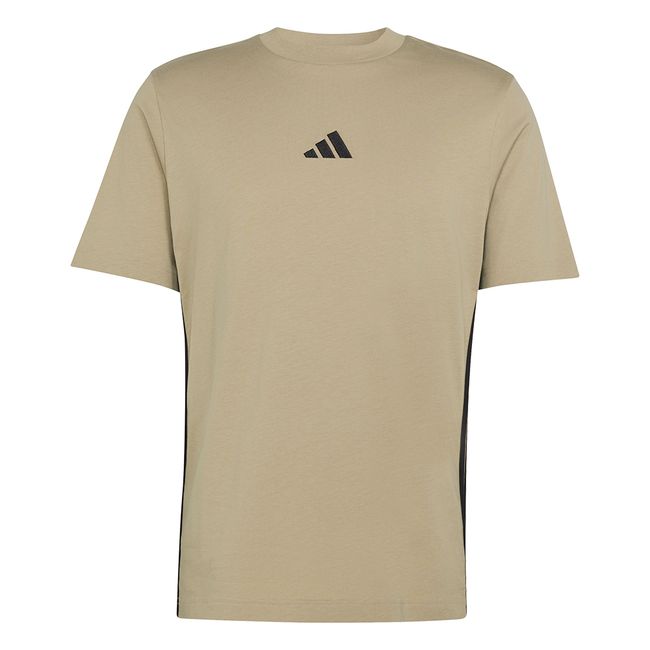 CAMISETA ADIDAS ESSENTIALS TRÊS LISTRAS MASCULINA - BEGE P