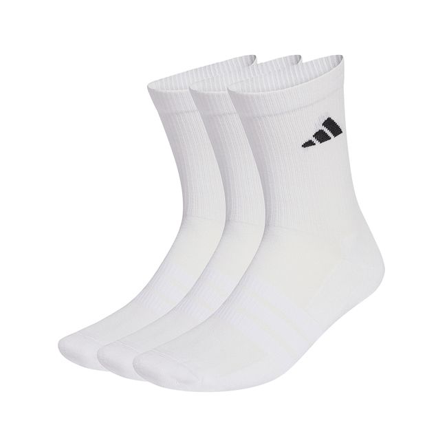 MEIA ADIDAS CUSHIONED SPORTSWEAR CREW - 3 PARES - BRANCO M