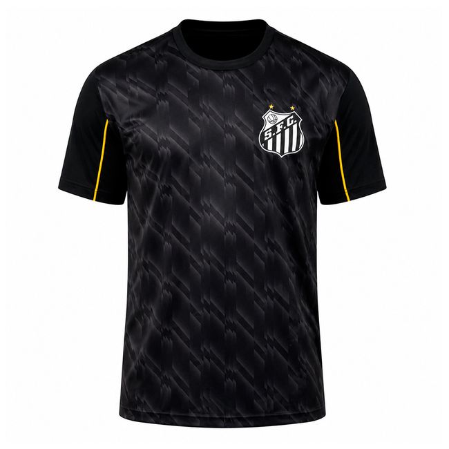 CAMISETA BRAZILINE SANTOS SOMAR MASCULINA - PRETO P