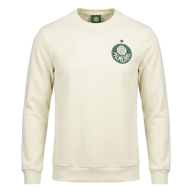 BLUSA DE MOLETOM BETEL PALMEIRAS 1914 MASCULINA - OFF WHITE G
