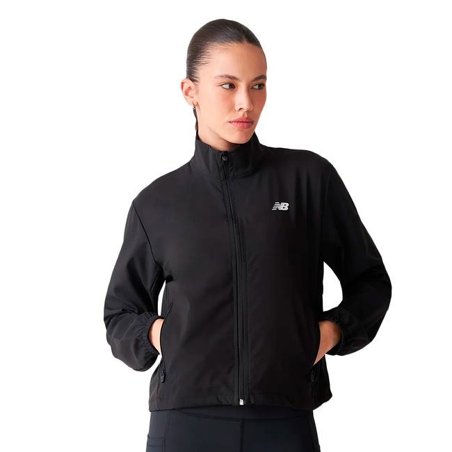 JAQUETA CORTA-VENTO NEW BALANCE FAST DAYS FEMININA - PRETO M